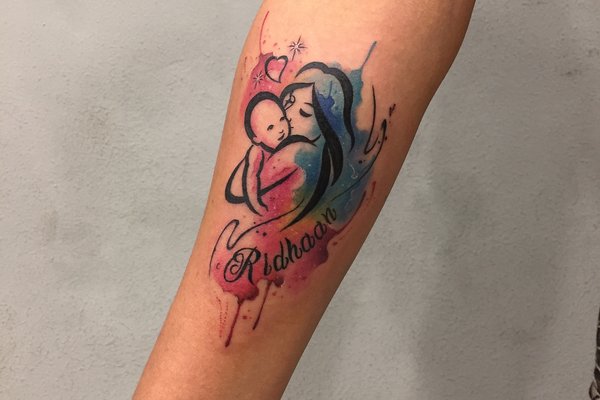 tatuaż mama i syn