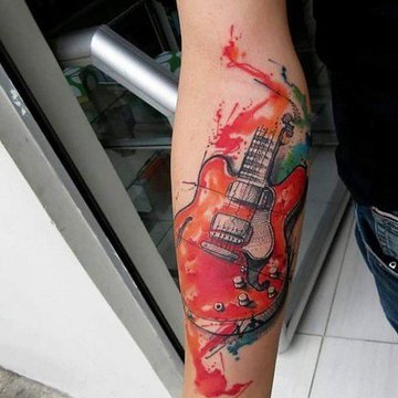 Tatuaż gitara
