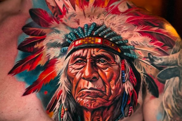 tatuaż Indianka