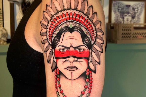 tatuaż Indianka