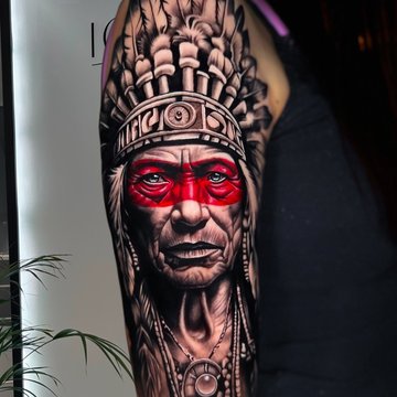 tatuaż Indianka