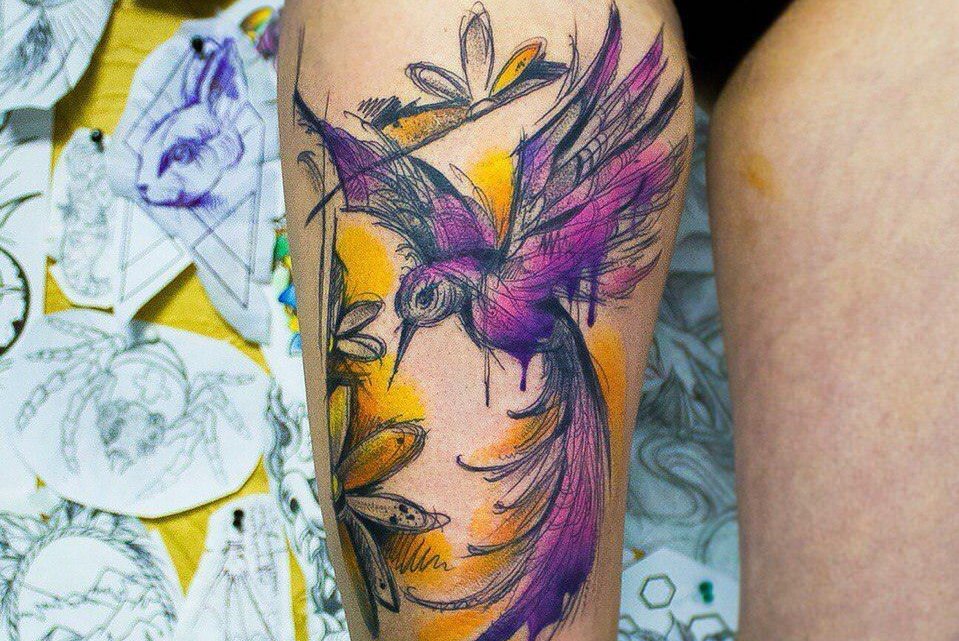 Styl akwareli w tattoo