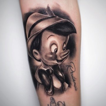 tatuaż Pinokio