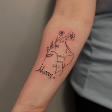 tatuaż mama i syn