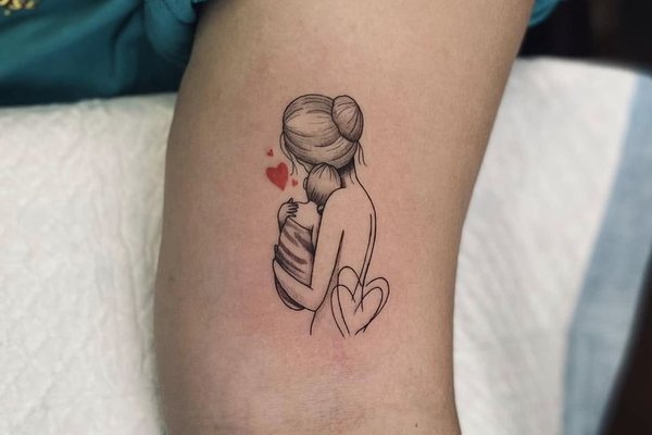 tatuaż mama i syn
