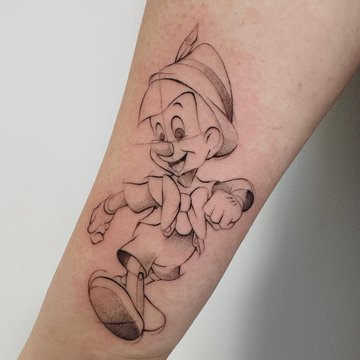 tatuaż Pinokio