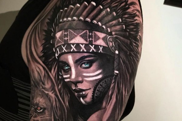 Szkice tatuaży indian
