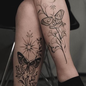 tatuaż motyl z kwiatem znaczenie wzór