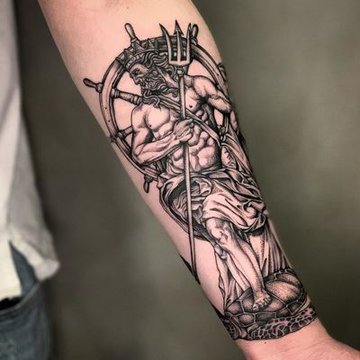 Szkice tatuaży neptun