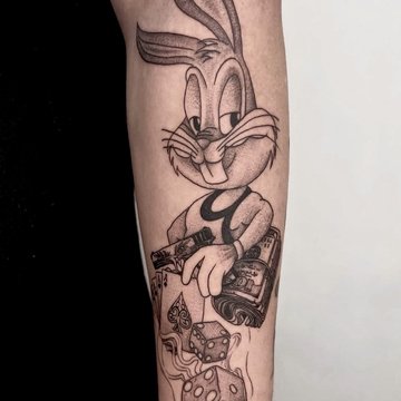 Tatuaż Królik Bugs