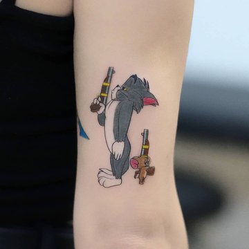 Tatuaż Tom i Jerry