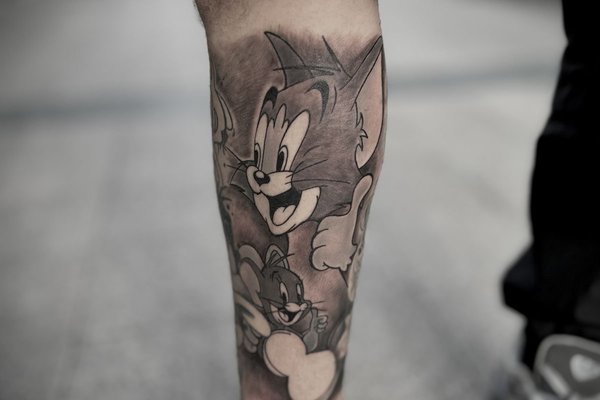 Tatuaż Tom i Jerry