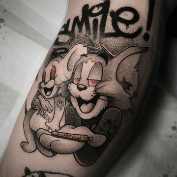 Tatuaż Tom i Jerry