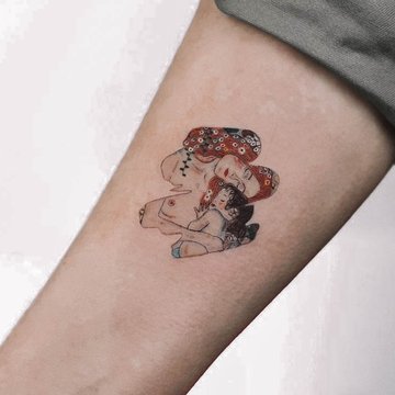tatuaż Mama i Dzieci znaczenie wzór