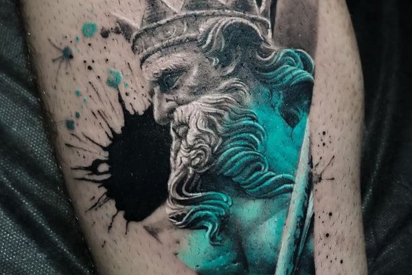 Szkice tatuaży neptun