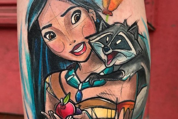 Pocahontas w otoczeniu zwierząt