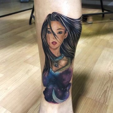 Pocahontas w stylu kreskówkowym