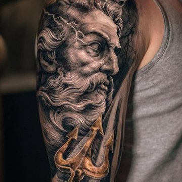 Tatuaż posejdon