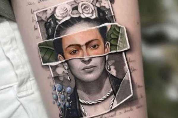 tatuaż 3D z optyczną iluzją na przedramieniu