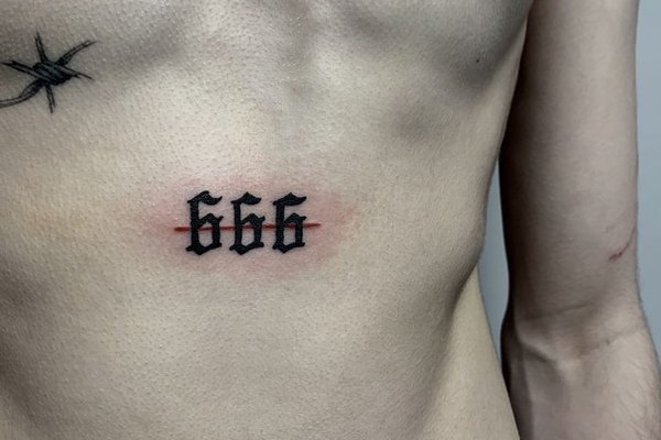 tatuaż 666