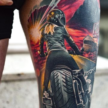 Tatuaże Motocyklowe 3D