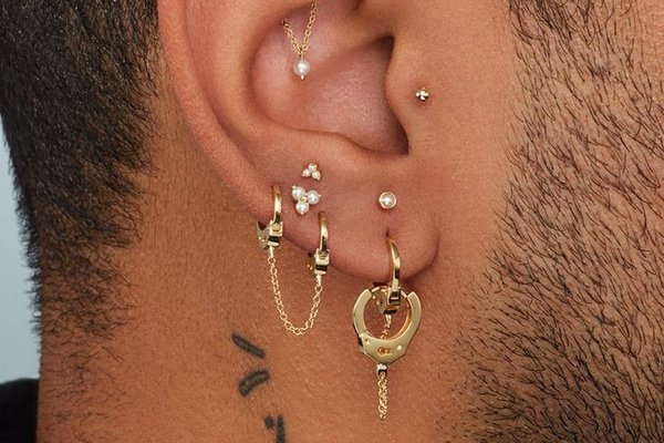 piercing ucha dla mężczyzn
