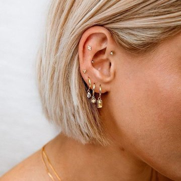 lobe piercing